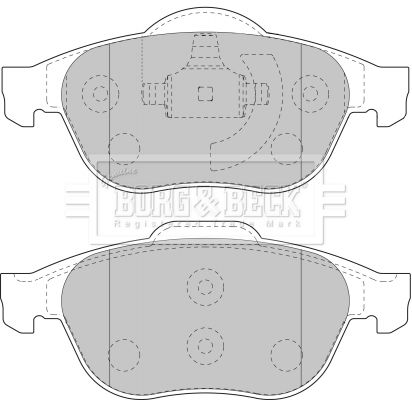 BORG & BECK Комплект тормозных колодок, дисковый тормоз BBP1731